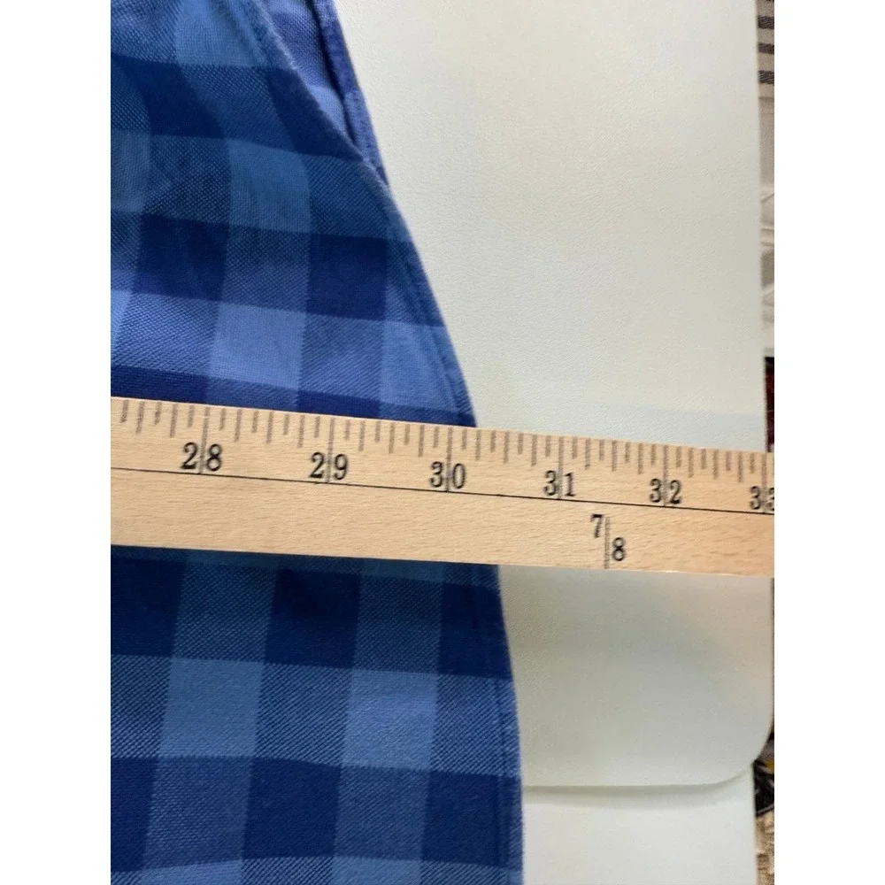 Charles Tyrwhitt Slim Fit Blue Gingham Long Sleeve Shirt Mens XLarge - Picture 4 of 8